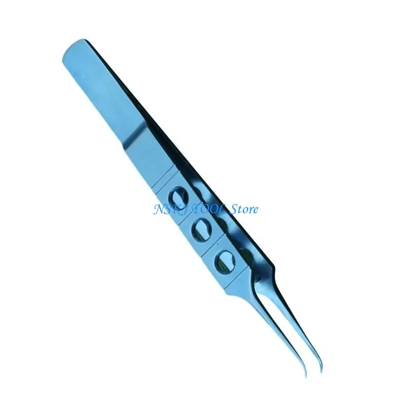 

L8RC Eyelid Tweezers 11cm Micro Tweezers with Straight Platform Toothed Toothless for Makeup Tools Eyelid Forcep