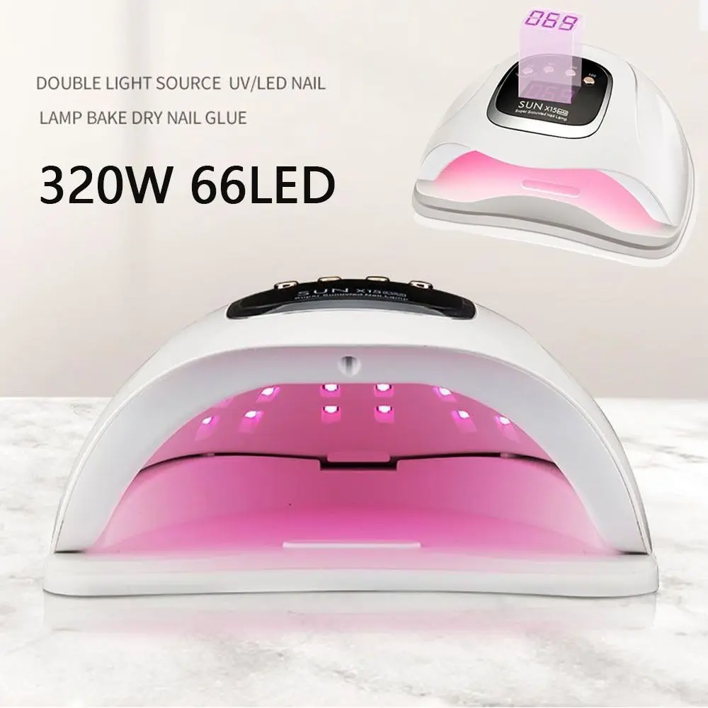 

SUNX15MAX 320W Gel Nail Dryer 66 UV LED Digital Display Gel Color Dryer 10sec Nail Drying Equipment Home Use