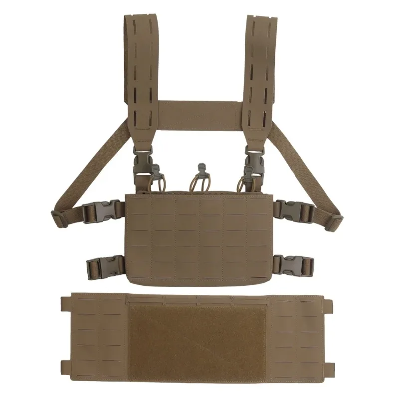 V1 Modular Chest Rig LV-X, Laser Cut MOLLE, with Triple 556 Mag Pouch, Nylon Outdoor Training Carrier