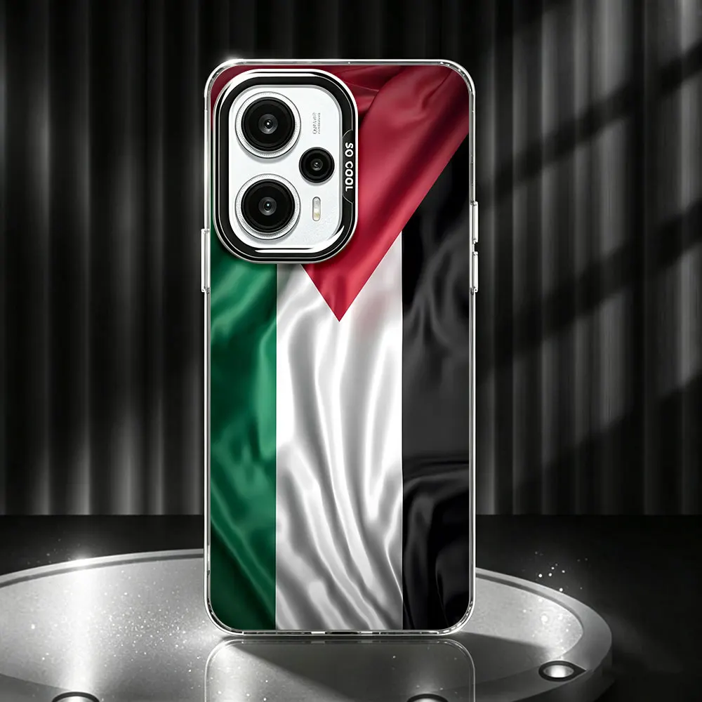 Phone Case For Redmi Note 17 15 10 10S 13 14 11 SE 12 Pro Plus 8 7 9 Pro Max 11S 10T 9S 7S 11E Back Cover Palestine Map Arabic view 2