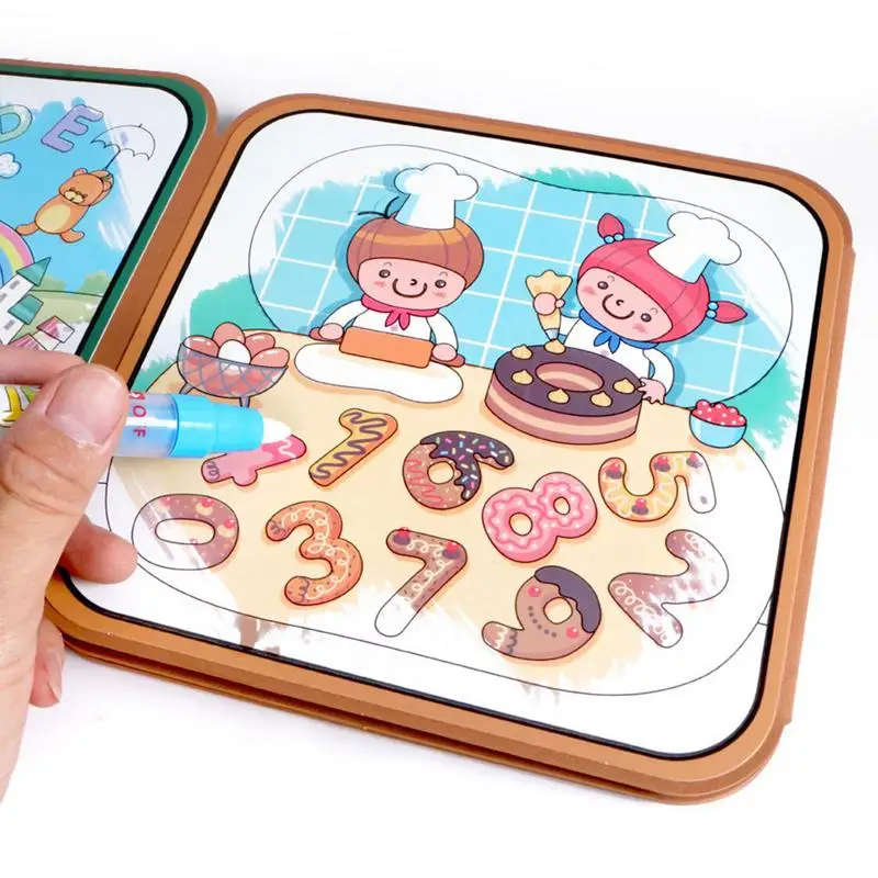Doodle Book For Kids Reusable Coloring Book With Pen Portable Educational Learning Board Paint With Water Book Gift For Birthday