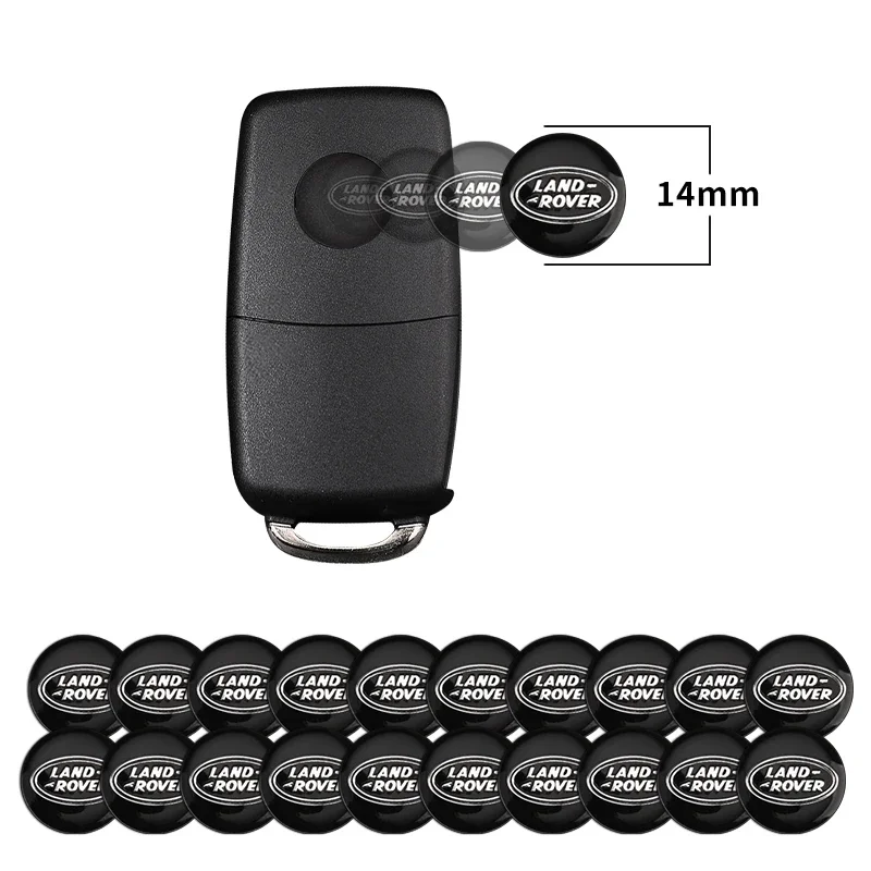 Car New 14mm Car Logo Remote Control Key Badge Stickers For Land Rover Range Defender Discovery Freelander 3 4 Auto Accessories