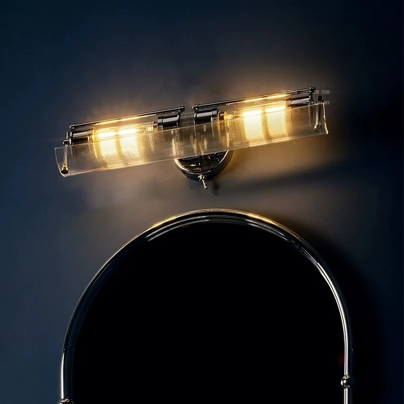 Park of Ages Original Design Double Head Wall Sconce, Adjustable Glass Shade Ambient Lighting Wall Lamp