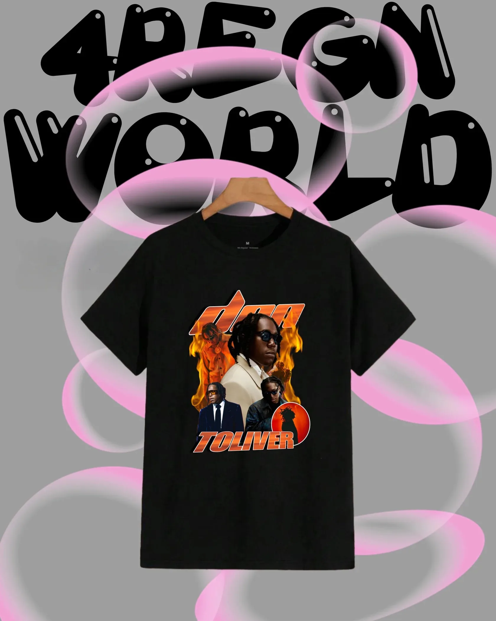 

2025-26 South African Summer Don Toliver Graphic 100% Pure Cotton Printed Rapper Hip-hop Trend T-shirt Unisex Men's Casual Y2k