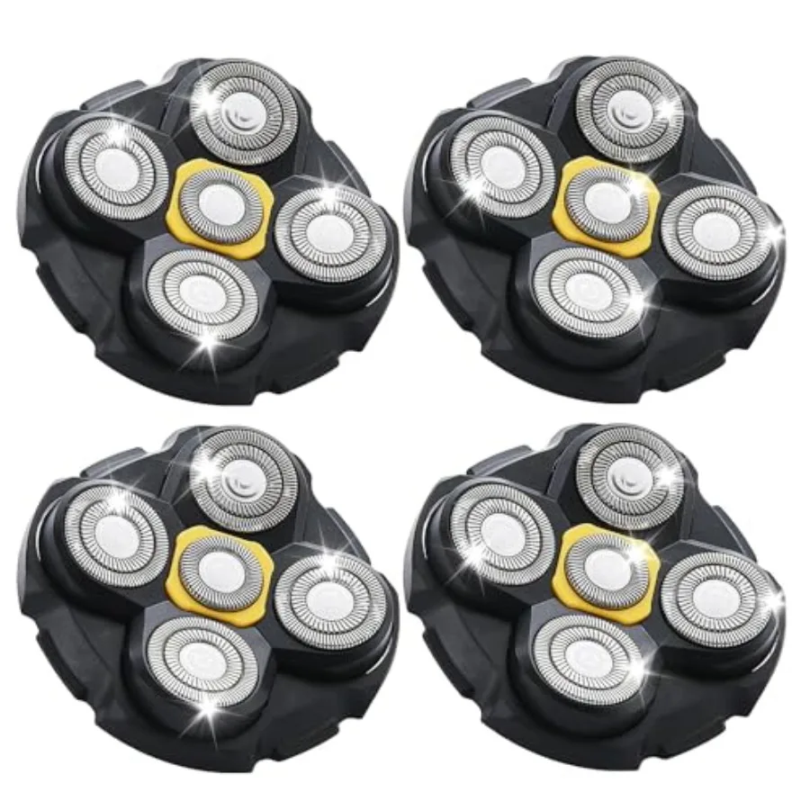 

Shaver Replacement Heads Compatible with Microtouch Titanium Head Shaver for Bald Men 4 Pack