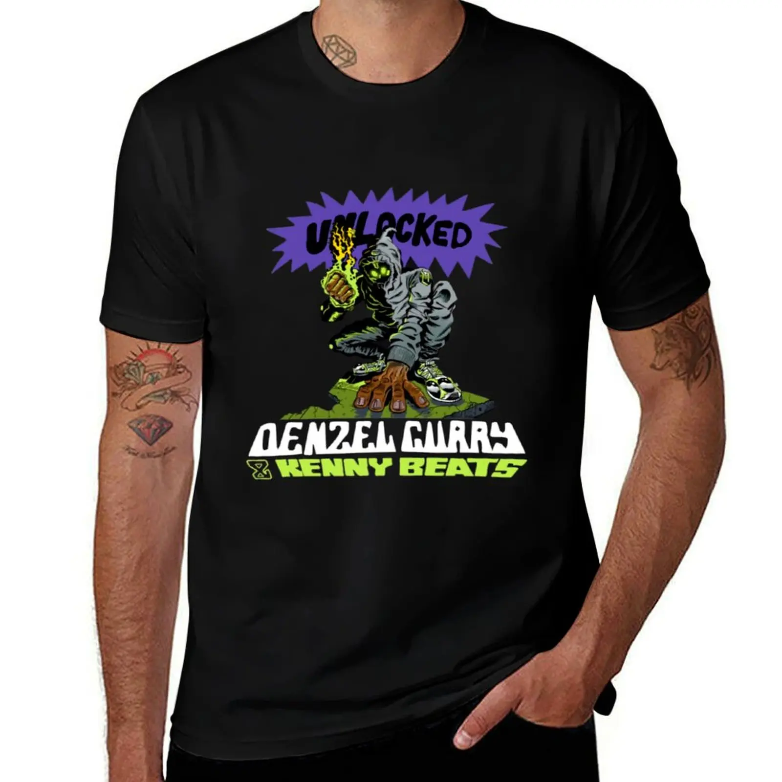 Denzel Curry Merch Unlocked T-Shirt Retro Style Print Casual Top T-Shirt