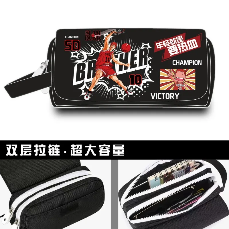 New Slam Dunk Sakuragi Hanamichi Cartoon Large Capacity Stationery Box Student Pencil Bag Boys and Girls Pencil Box Wholesale