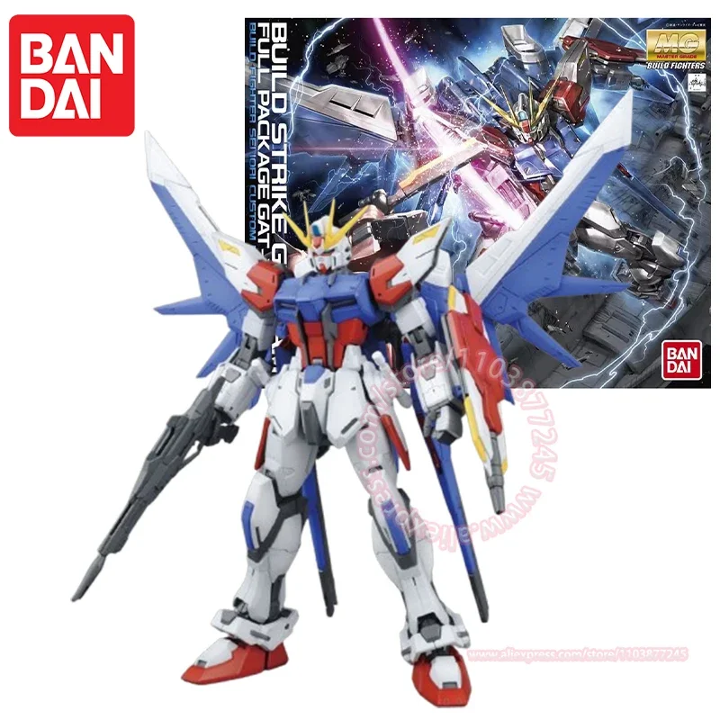 BANDAI MG 1/100 Build Strike Gundam GAT-X105B/FP Children's Toys Anime Peripheral Action Figures Desktop Ornaments Assembly