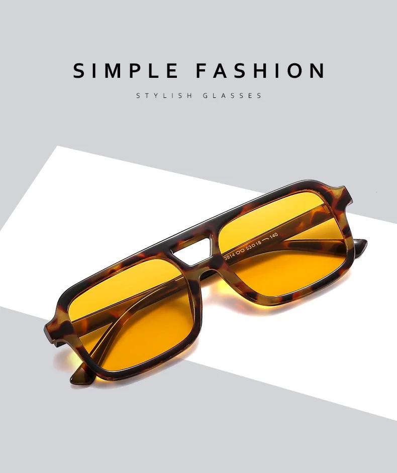 Damen Herren Quadratische Sonnenbrille Retro Polygonale Sonnenbrille Schwarz Retro Modeaccessoires Geeignet für Geschenke 307460 – Detail 1