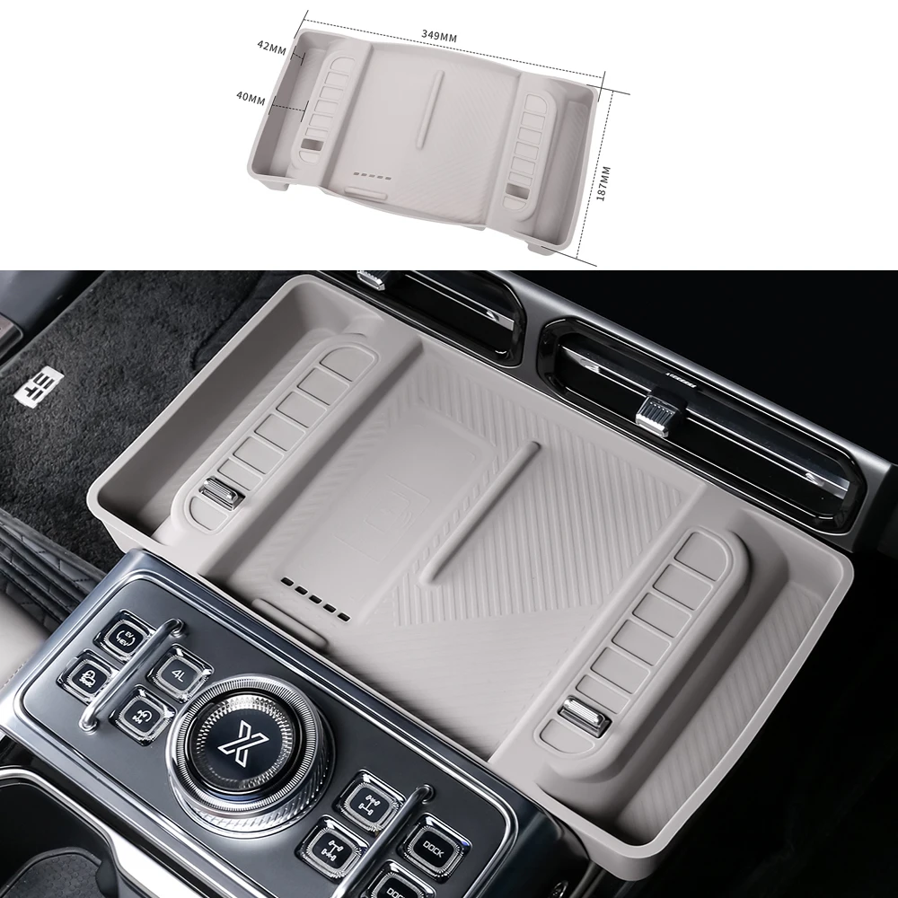 

Central Control Storage Box Wireless Charging Silicone Pad Fit For Jetour G700 2025 2026 Car Anti Slip Pad Interior Accessories