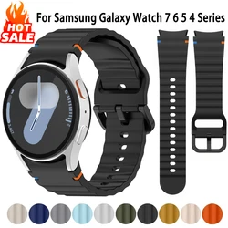 Cinturino originale per Samsung Galaxy watch 7 6 5 4 44mm 40mm/FE/Pro/classic Bracciale sportivo in silicone correa Galaxy watch 7 Strap