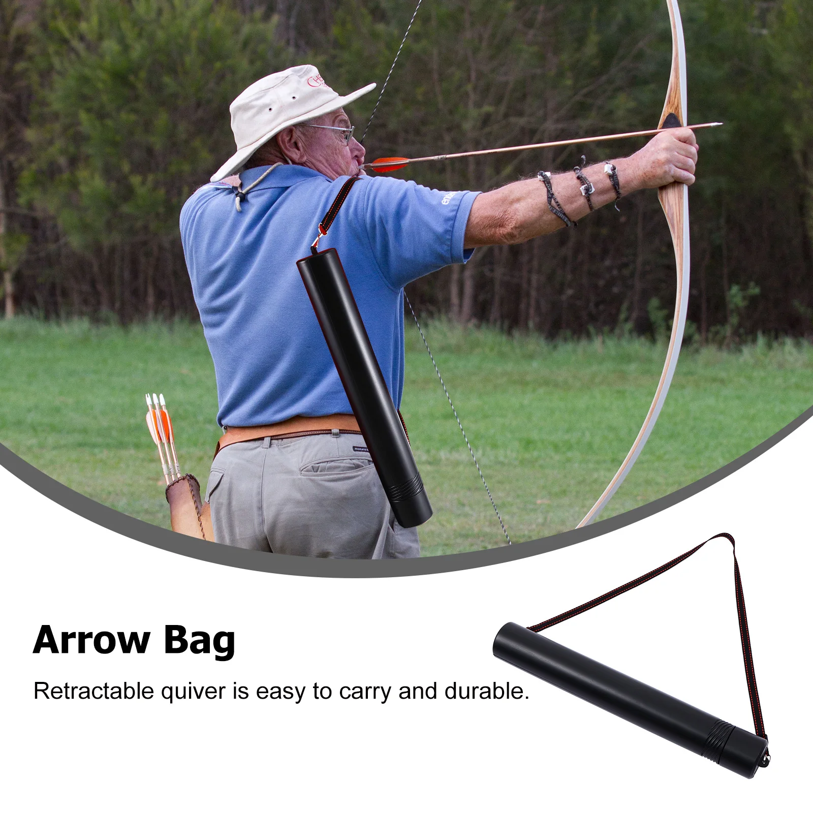

Plastic Telescopic Arrow Expandable 93cm Archery Bag Pouch Handheld Storage Cylinder Hunting Tool Pot Durability