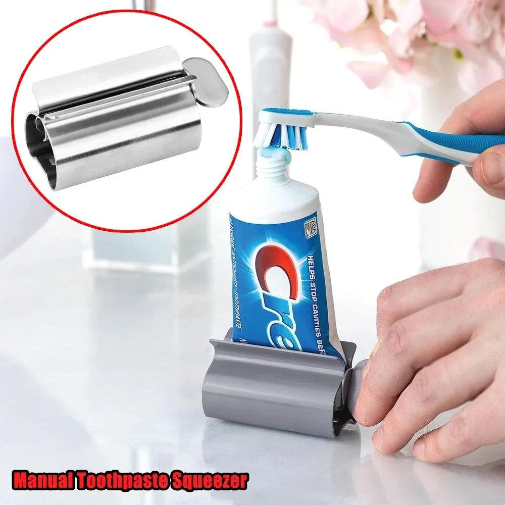 Manual Toothpaste Squeezer 304 Stainless Steel Tube Roller For Bathroom Save Toothpaste Cream Dispenser End Waste
