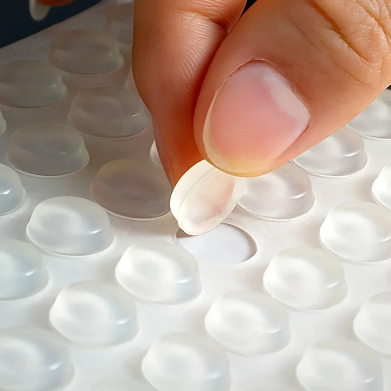 Soft Silicone Transparent Self-Adhesive Soundproof Anti Slip Pad Cabinet Door Anti-Collision Particle Furniture Refrigerator Pad