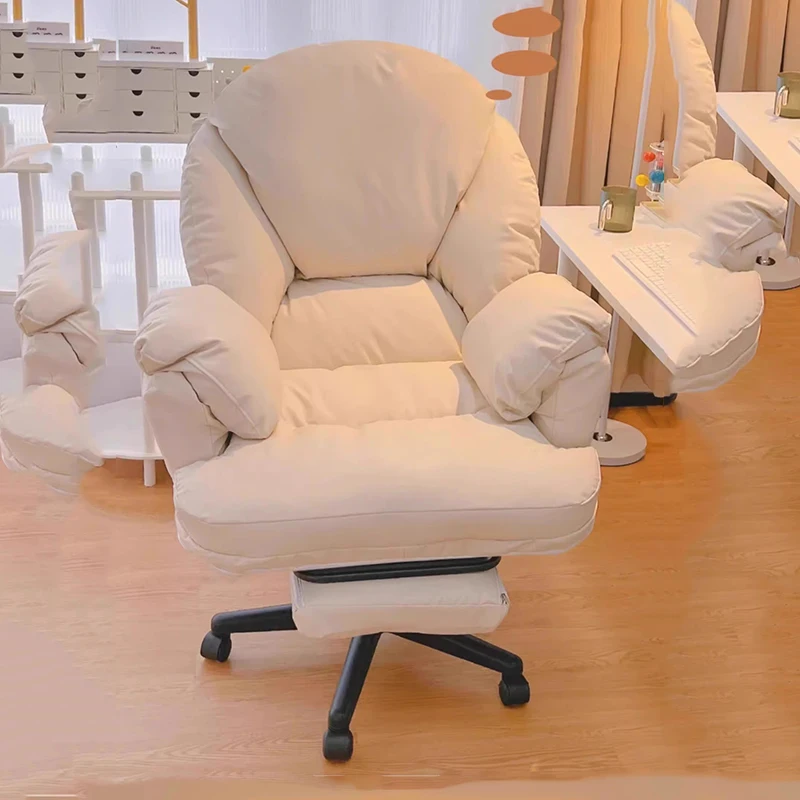 Factory Direct 2026 Lazy Comfortable Office Chair Cushion Recliner Bedroom Relaxing Backrest Office Chair Computer Playseat