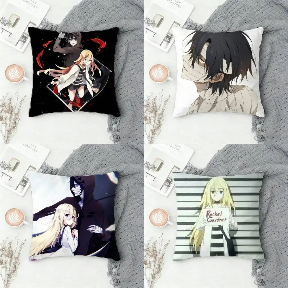 

A-Angels of Death Double-sided Printed Square Decorative Cushion Cover for Sofa Living Room Home Decor