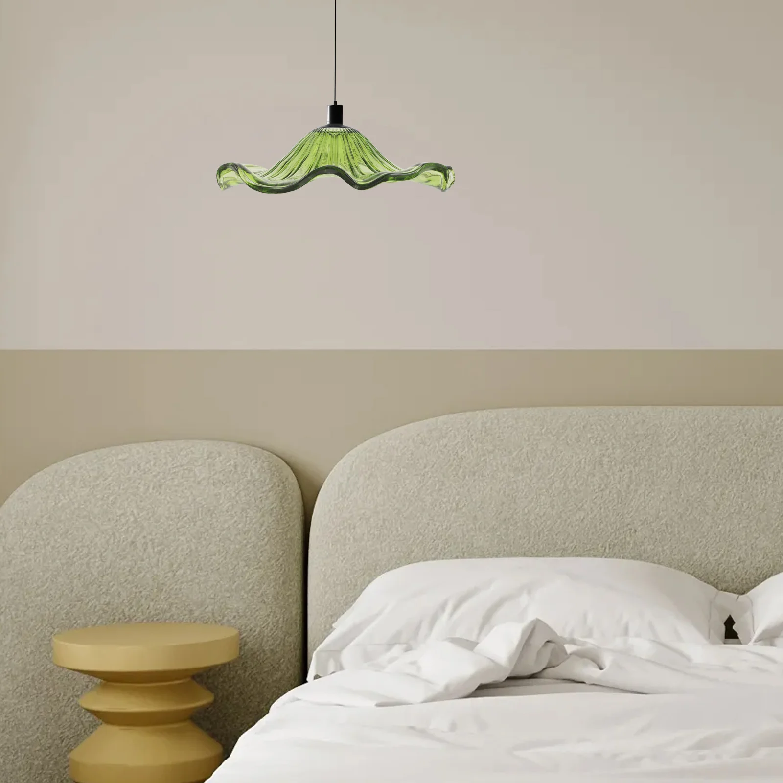 

Glass Lamp Shade Modern Green Lotus Leaf Pendant Light Shade Hanging Light Fixture Accessory Farmhouse Living Room Decoration