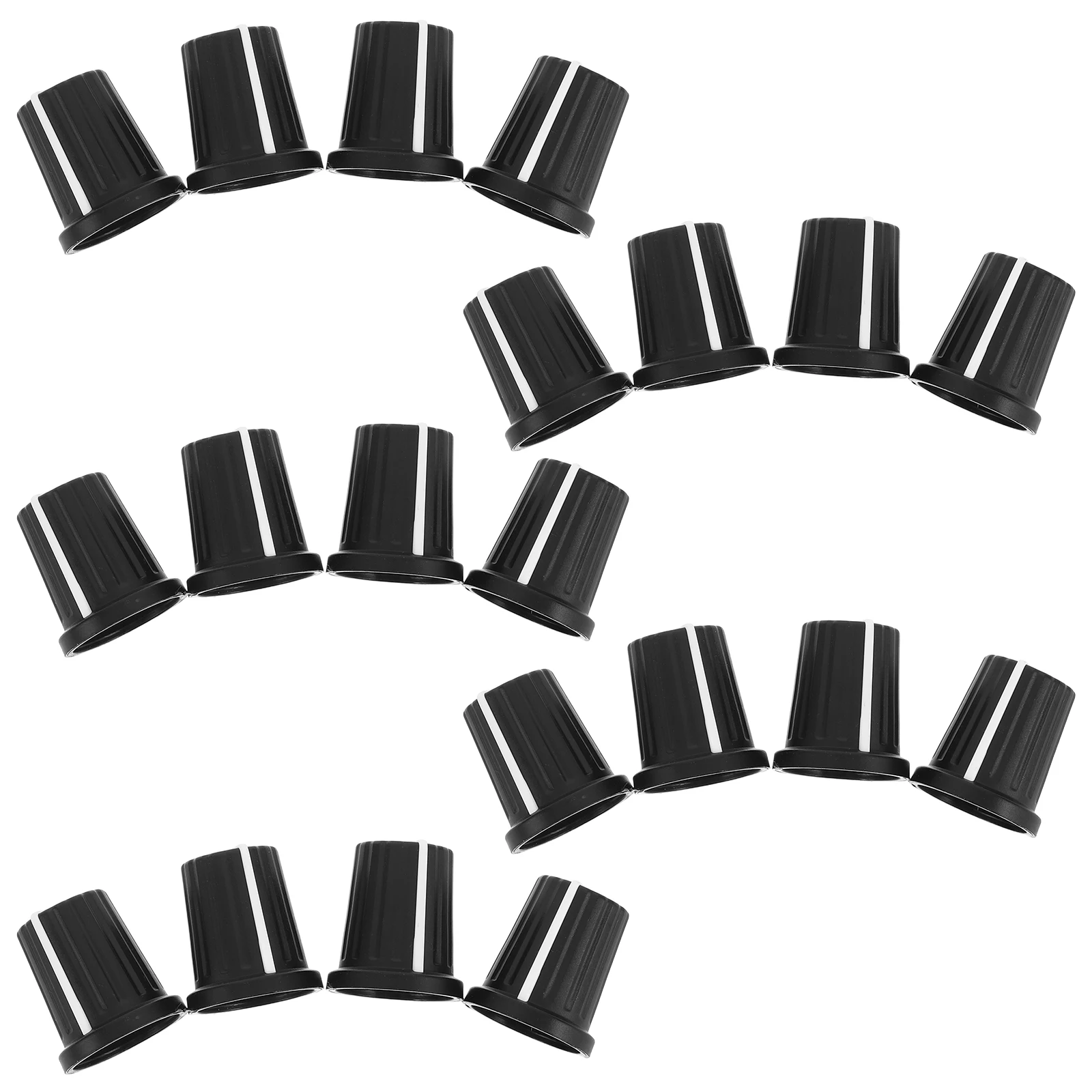 

20 Pcs Potentiometer Knob Console Audio Rotary Dj Controller Plastic 6mm Mixer Equipment Replacement