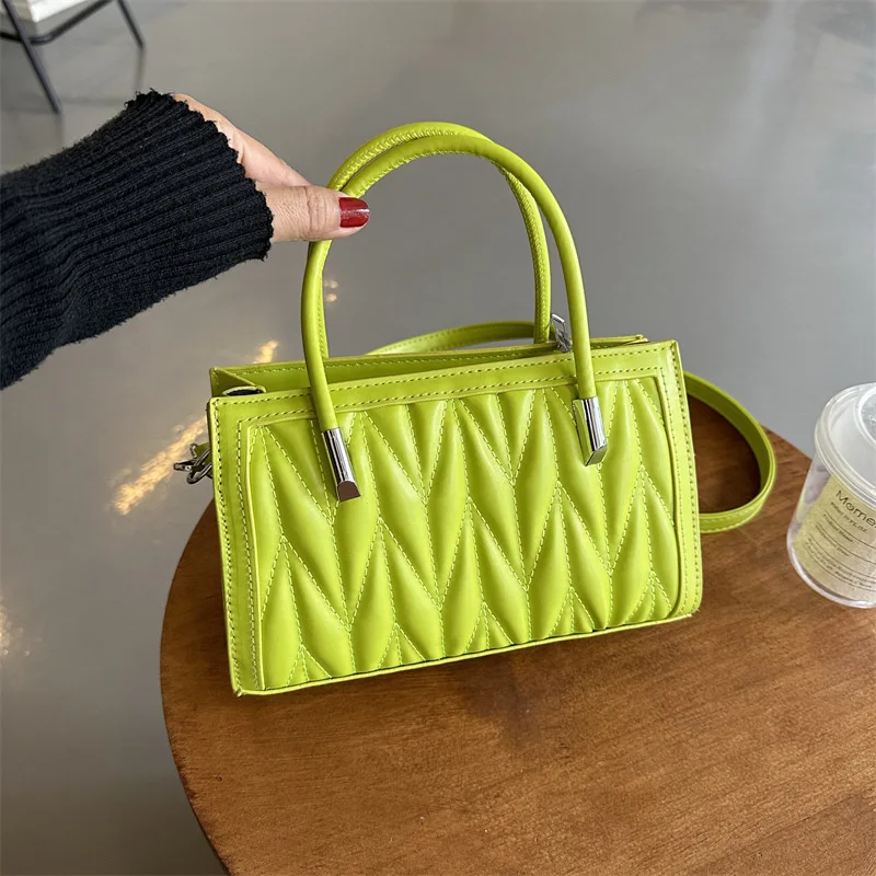 

Модные женские сумки, винтажная однотонная сумка через плечо из искусственной кожи с симпатичной сумкой, повседневные женские сумки, женская сумка