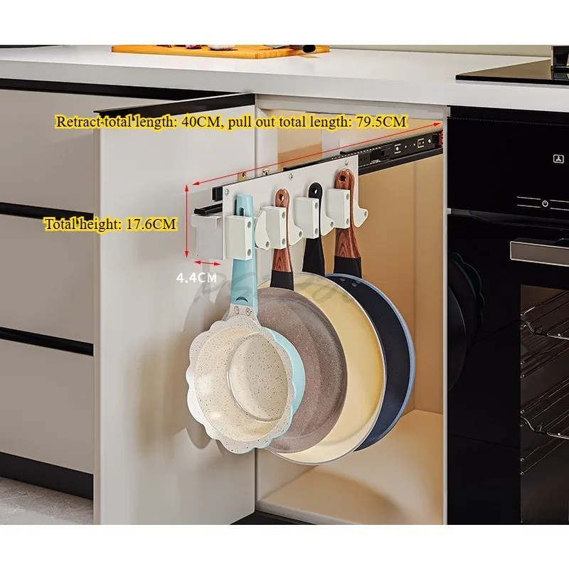 Kitchen Stainless Steel Pot Rack Household Cabinet Pull-out Storage Rack Pot Basket Pot Storage Rack