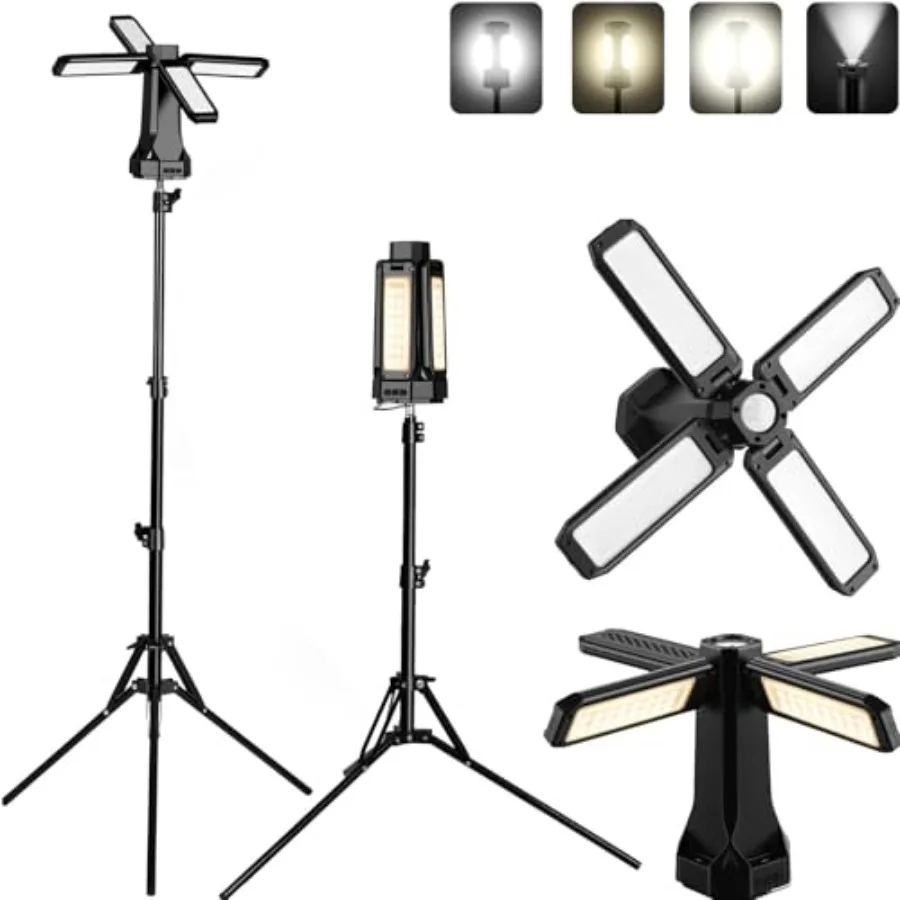 Portable LED Camping Light with Adjustable Tripod
