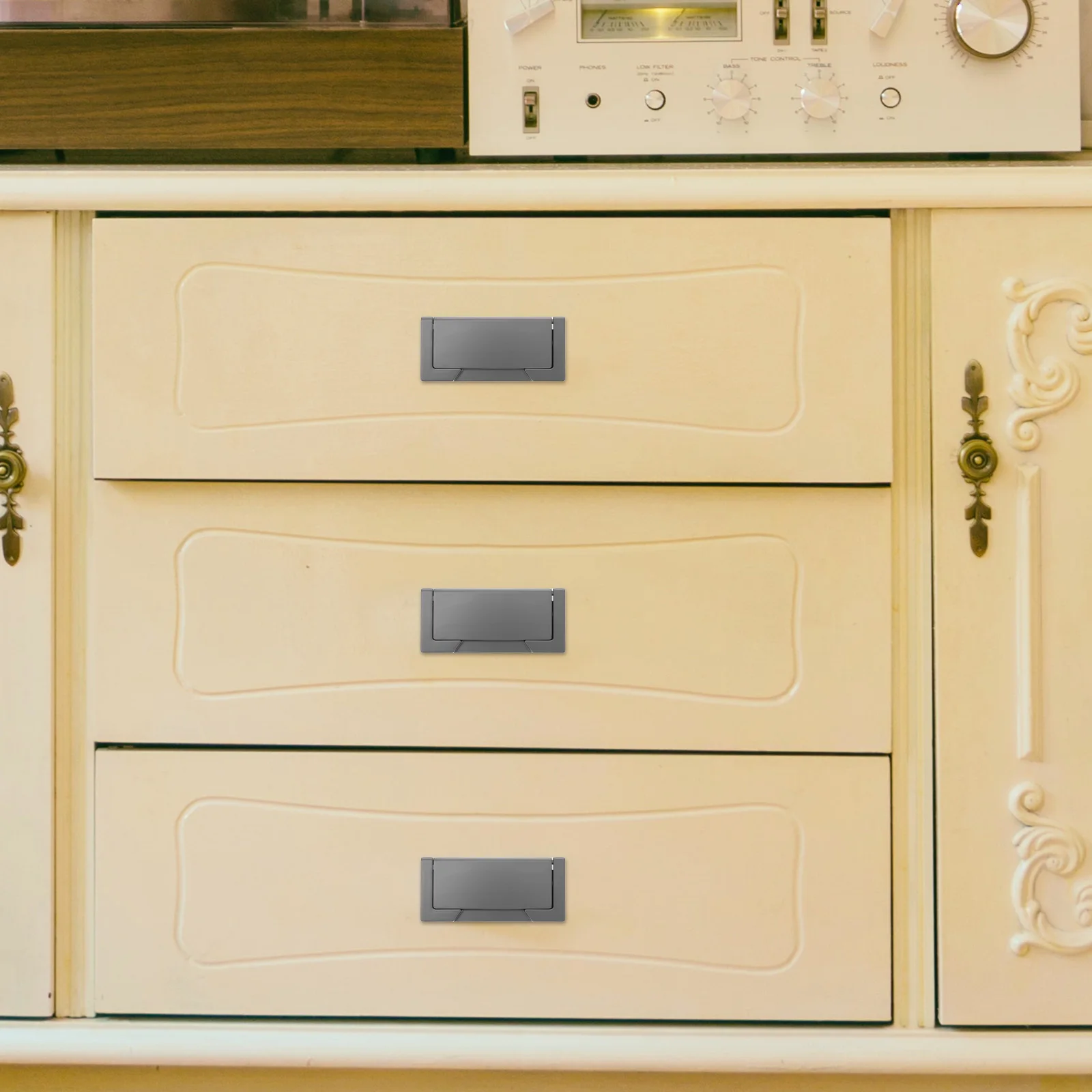 

Zinc Alloy Invisible Flat Recessed Pull Handle Durable Smooth for Wardrobe Drawer Dresser Cabinet Doors Drawer Handle