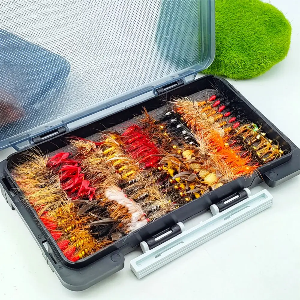 Professional Fly Fishing Bait Kit For Bailufei Dry Wet Nymph Lures Set Stream Lake Trout Fishing Gear Tackle Supplies