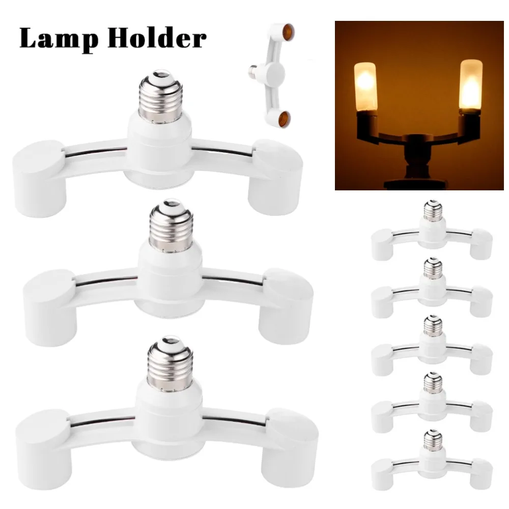 

1 шт. от E27 до 2E27, держатель светодиодной лампы, портативный 85-285 В, патроны для светодиодной лампы, держатели светильников, осветительные аксессуары для дома, отеля