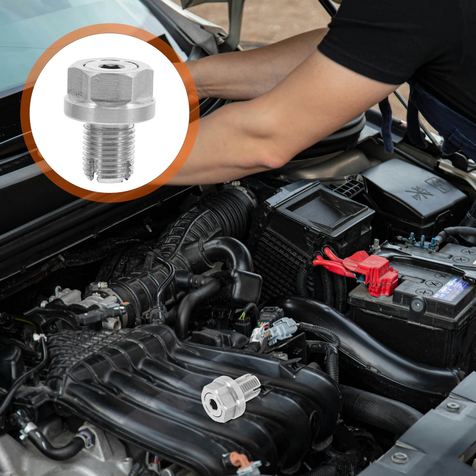 

1 Set Plug Kit Stainless Steel Oil Bolt Replacement For Car Oil Pan Drain .1X1.25 Repair Seal Washer Plug Car Part