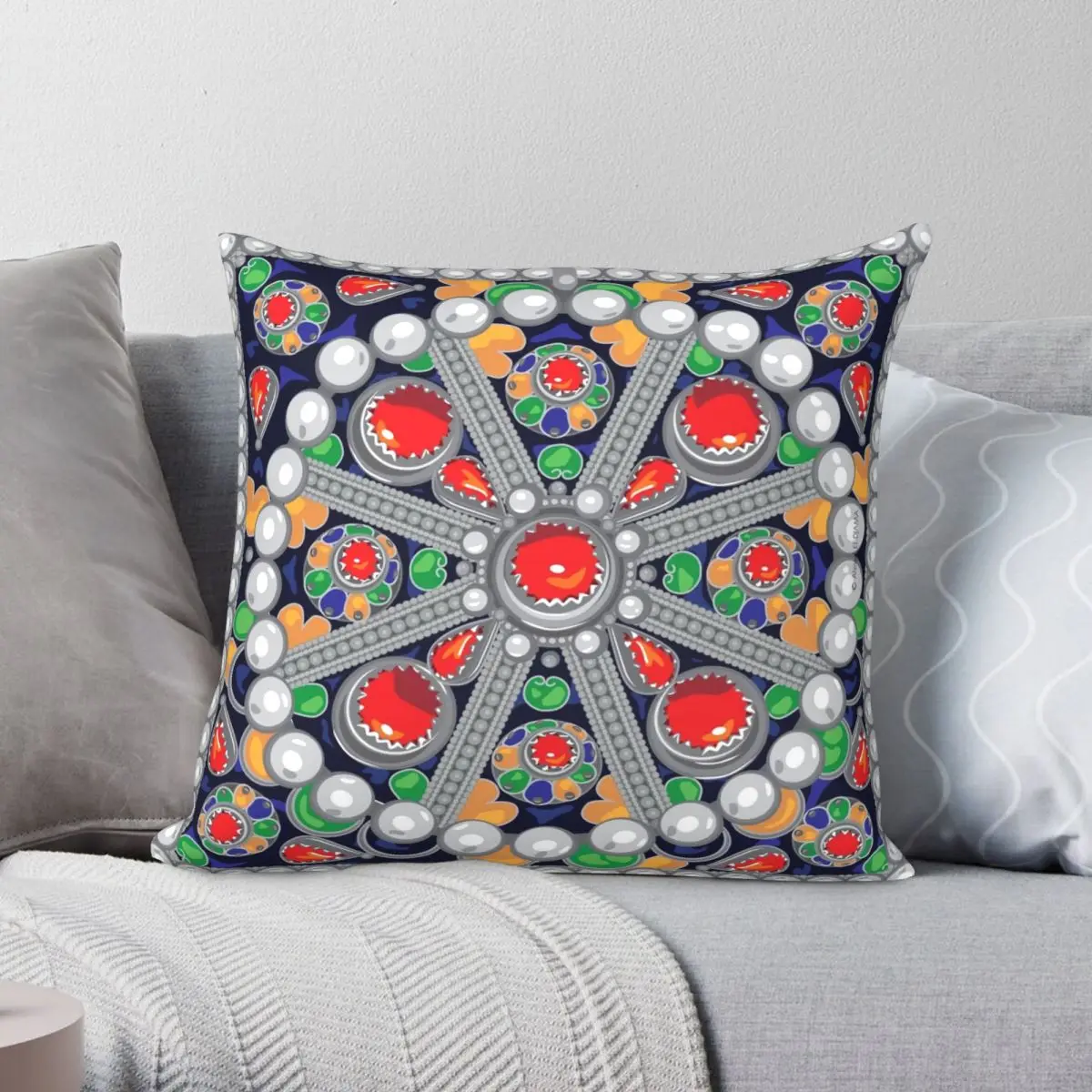 Tafzimth Kabyle Fibula Pillowcase Polyester Linen Velvet Pattern Zip Decor Throw Pillow Case Car Cushion Cover