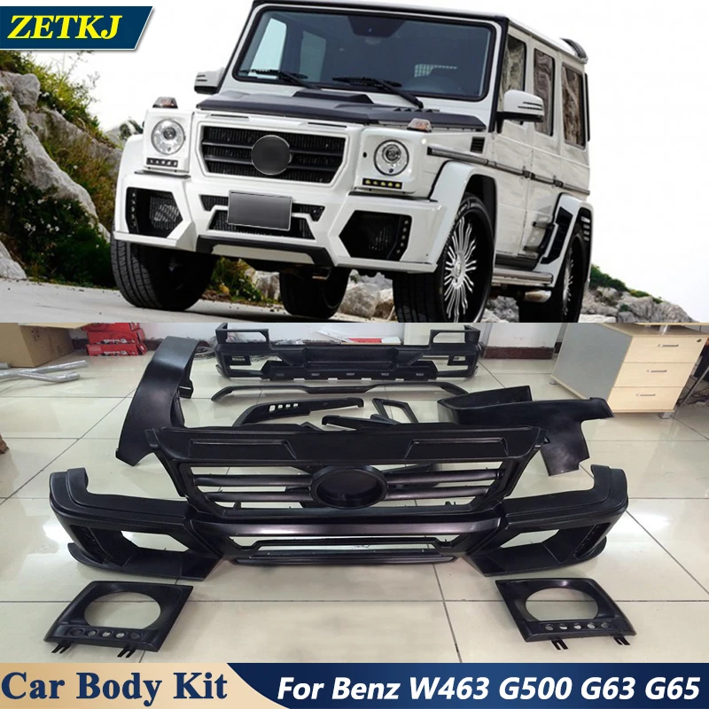 Wide Type Car Big Surround Body Kit PP Unpainted Front Rear Bumper Fender Protector For Benz W463 G500 G55 G63 G65 Modification