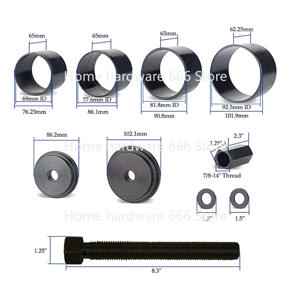 

23 Piece Set Of Front Wheel Bearing Disassembly And Assembly Tool, Detachable Sheepskin Cultivator, Disassembling