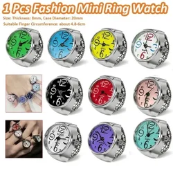 1 Pc Women Men Fashion Mini Ring Watch Vintage Personalized Quartz Finger Watch Rings Jewelry Gifts Accessories