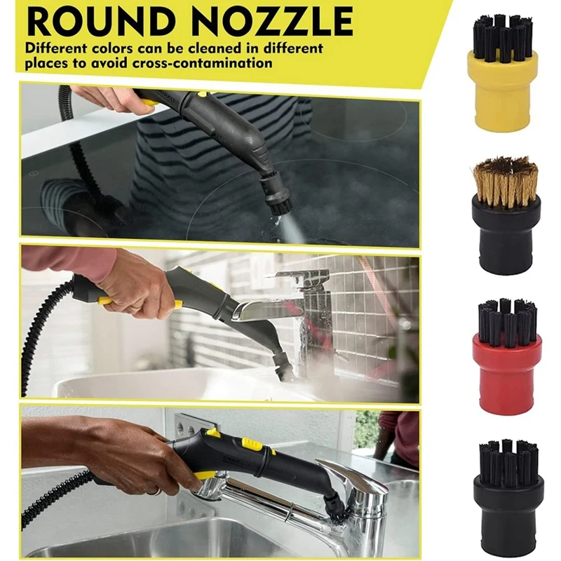 A86I-スチームクリーナーアクセサリーセット ケルヒャースチームクリーナー Easyfix SC 2、SC 3、SC 4、SC 5 モップクロスブラシノズル用