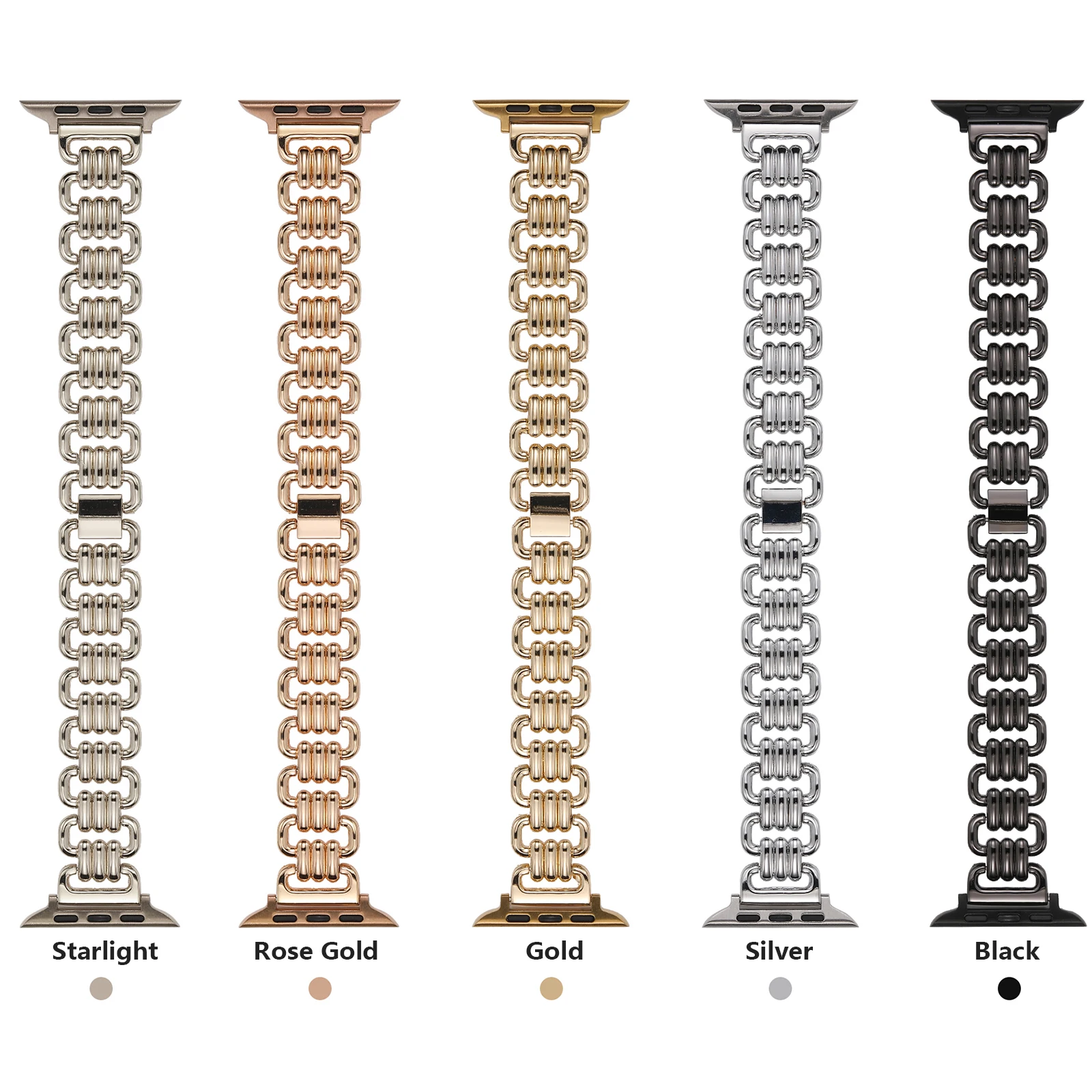 Luxury Watch Strap for Apple Watch Band 8 Ultra 49mm 41 45mm 42mm 44mm Steel Bracelet IWatch Series 7 6 5 4 SE Women 38mm 40mm