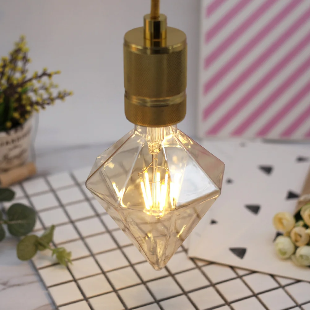 

E27 Vintage Edison Lamp Diamond Shape Energy-Saving 220-240V Decorative Warm White Bulb Edison Lamp Energy-Saving Bulb
