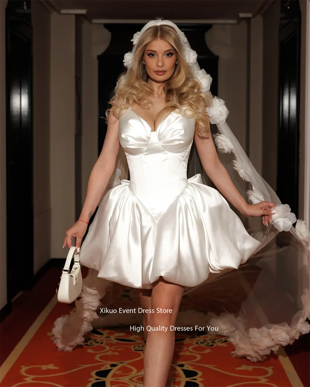 Xikuo brilhante princesa vestido de casamento querida vestidos de fiesta elegantes cetim uma linha vestido de baile novia personalizado