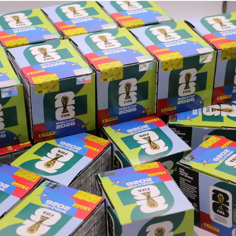 Boîte d'autocollants officiels Panini Coupe du Monde FIFA 2026 – Autocollants de collection Messi, Mbappé, Haaland, Yamal pour les fans de la Coupe du Monde – Cadeau