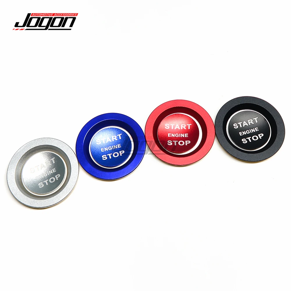 Aluminum Car Interior Engine Start Stop Button Switch Ring Cover Trim For Land Rover Evoque 2014-2018 Red/Silver/Blue/Black