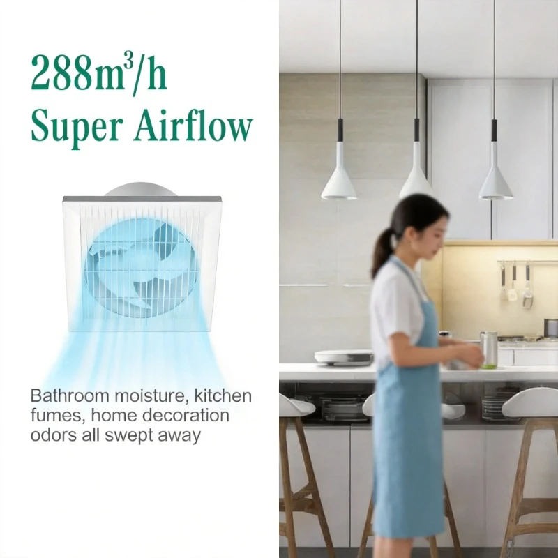

8 inch round wall window exhaust fan powerful silent household ventilator for whole house bathroom toilet ventilation