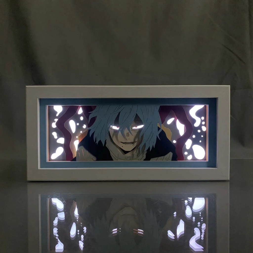 Manga Led Night Light My Hero Academia Shigaraki Tomura Kids Room Decoration Nightlight Desk Lamp Paper Cut Anime Light Box