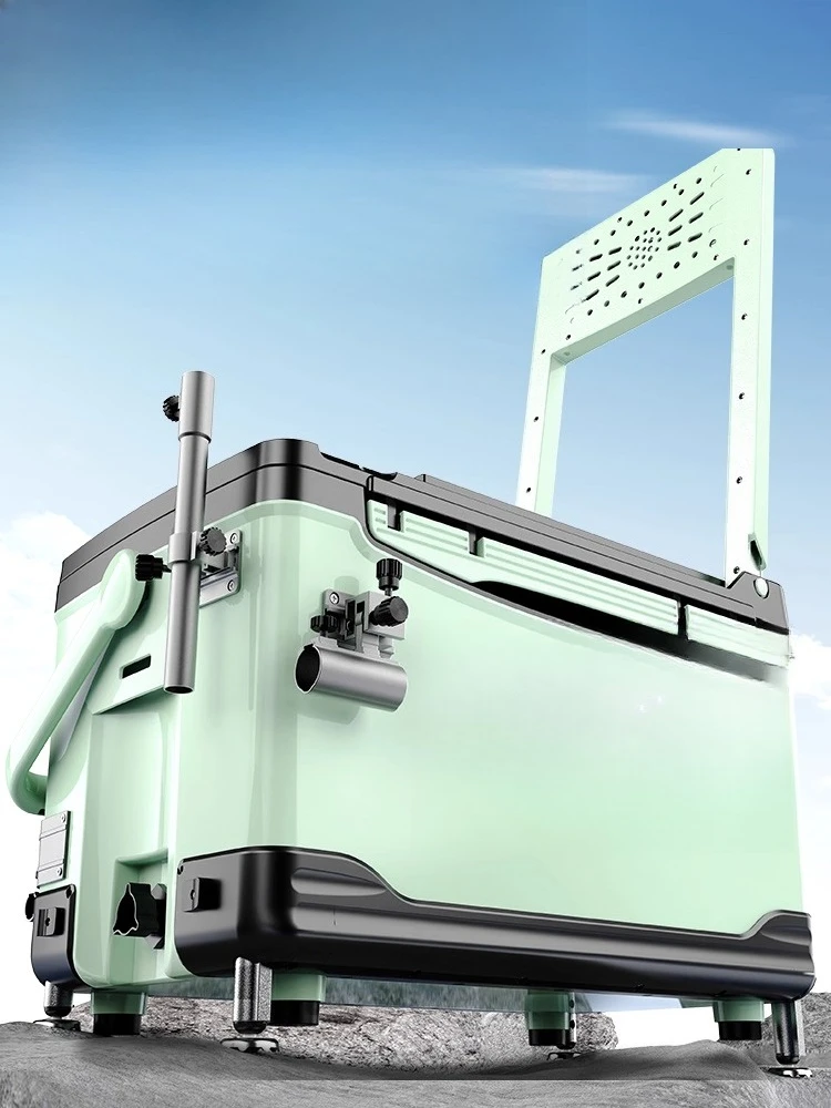 Комбинация набора удочек, полный набор рыболовных снастей, рыболовного ящика, снаряжения и принадлежностей.