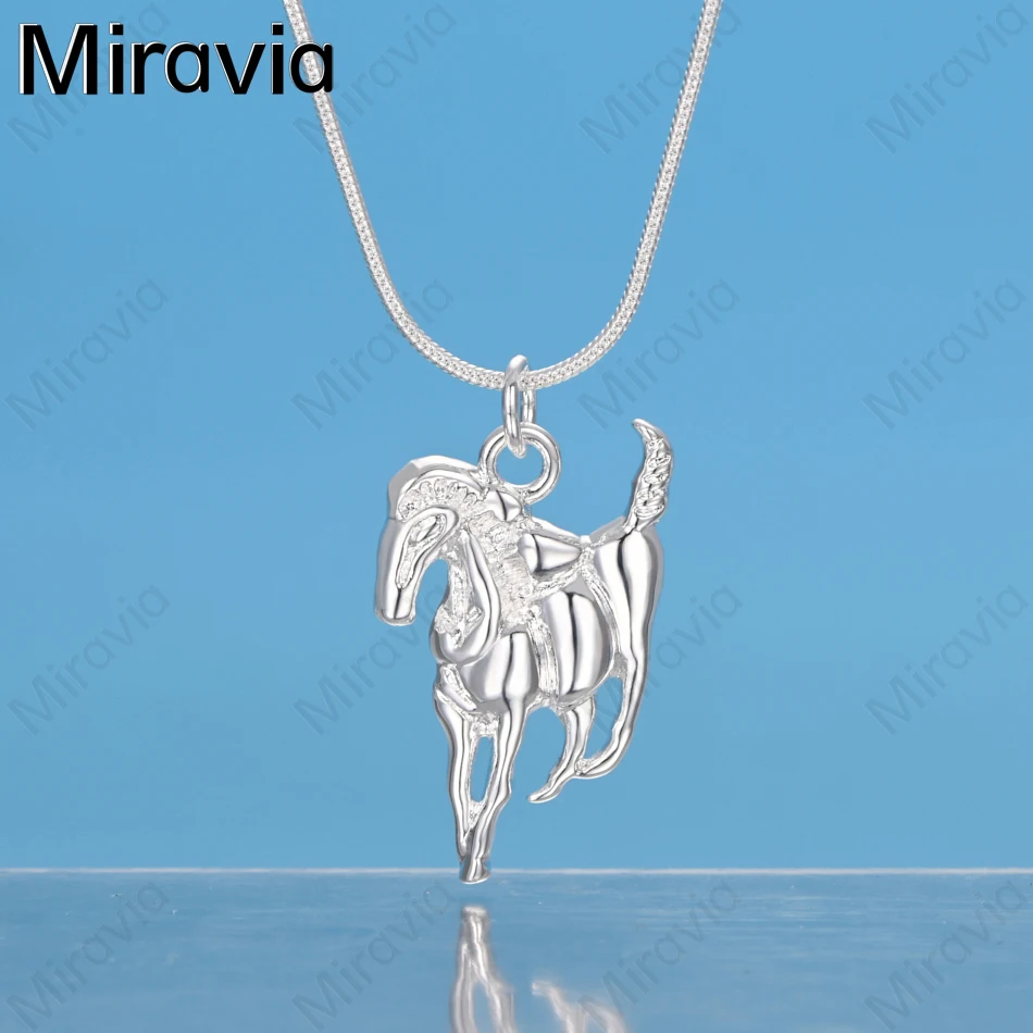 

Miravia 925 Sterling Silver Pony Pendant Necklace - Everyday Accessory For Women, Simple And Elegant Jewelry