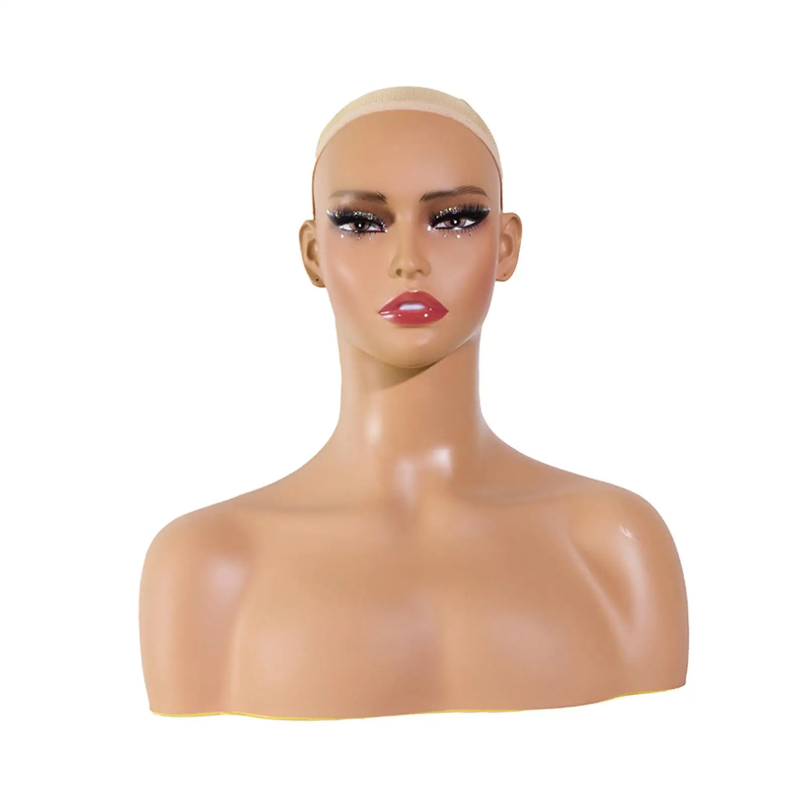 أنثى عارضة أزياء رئيس نموذج خفيفة الوزن القزم رئيس ماكياج أنثى رئيس لتصفيف الشعر شعر مستعار اكسسوارات التجميل قبعة نظارات