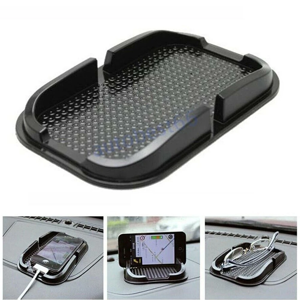1PC Car Mobile Phone Holder NonSlip Dashboard Mat Pad Anti-Skid Sticky Grip Mount Black High Quality Anti-Slip Mat 15.5*10*2cm