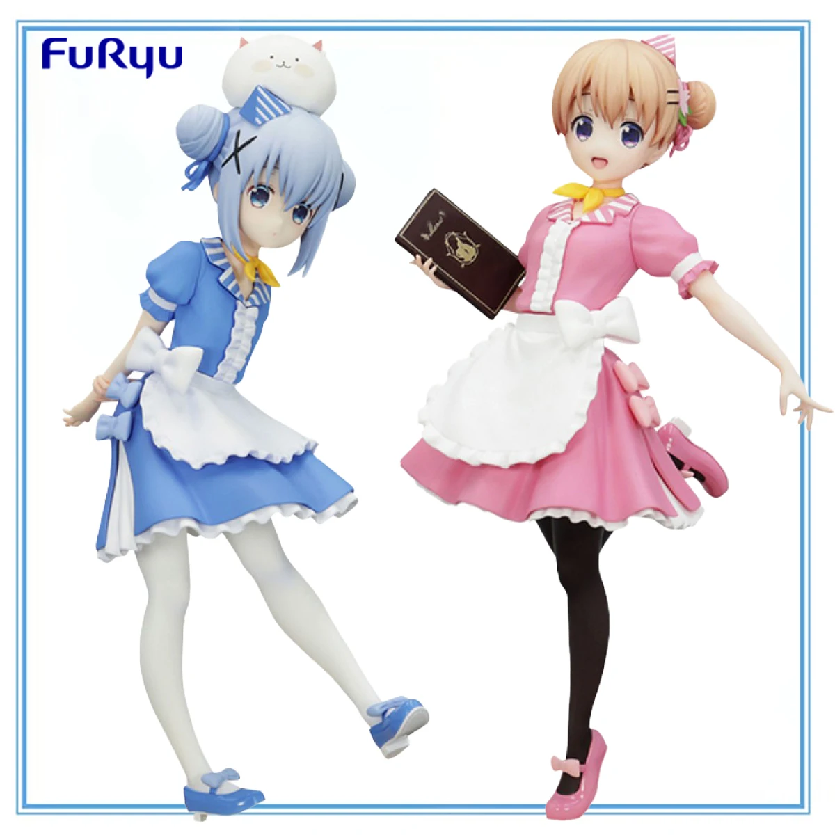 

100% Original FuRyu Trio-Try-iT Figure Gochuumon Wa Usagi Desu Ka Bloom Kafuu Chino Hoto Kokoa American Diner Ver. Model Toys