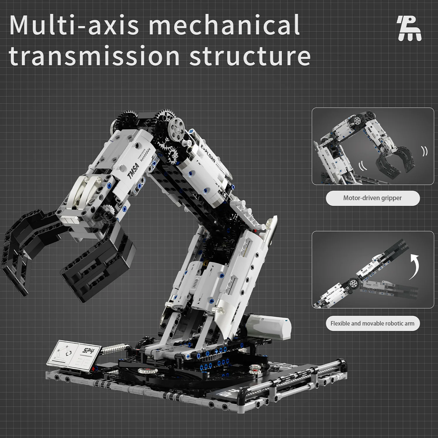 Programmation technique du bras robotique, blocs de construction, modèle d'assemblage de briques