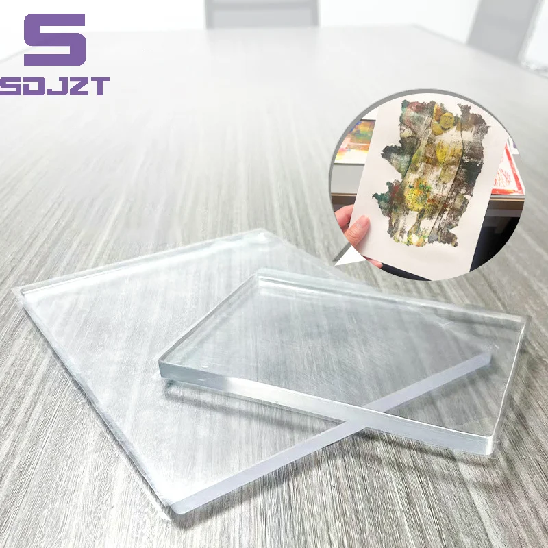 1 PCS Gel Press Monoprinting Print Plates Gel Plate For Press Art For Card Making, Scrapbooking, Arts Office Supplies