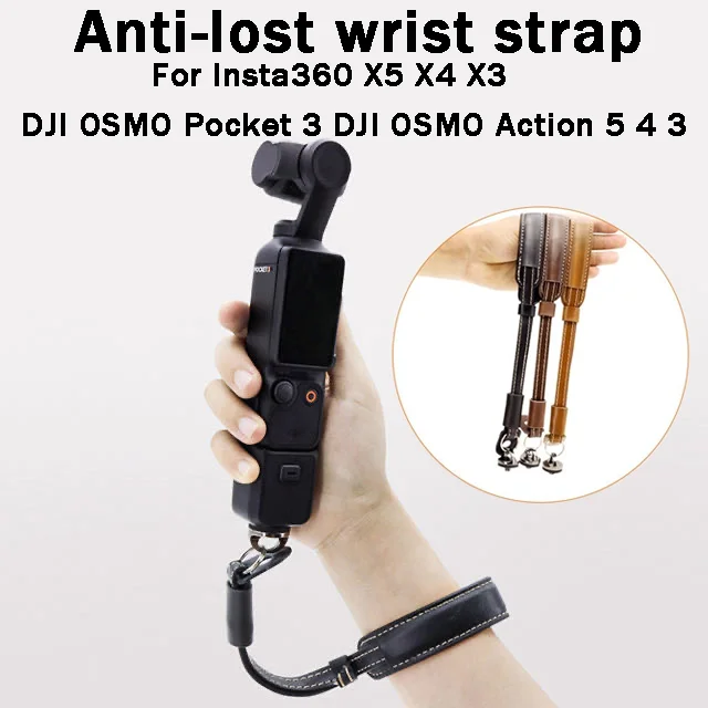 

For Insta360 X5 X4 DJI OSMO Action 5 4 3 POCKET 3 Wrist Rope Handheld Safety Lanyard Anti-lost Anti-fall Hand Strap Accessories