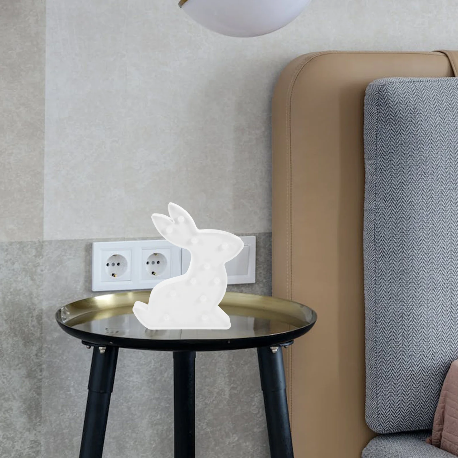 

3W Rabbit Shape LED Night Light White Slide Touch Control Bedroom Room Living Room Decorative Table Lamp Night Light